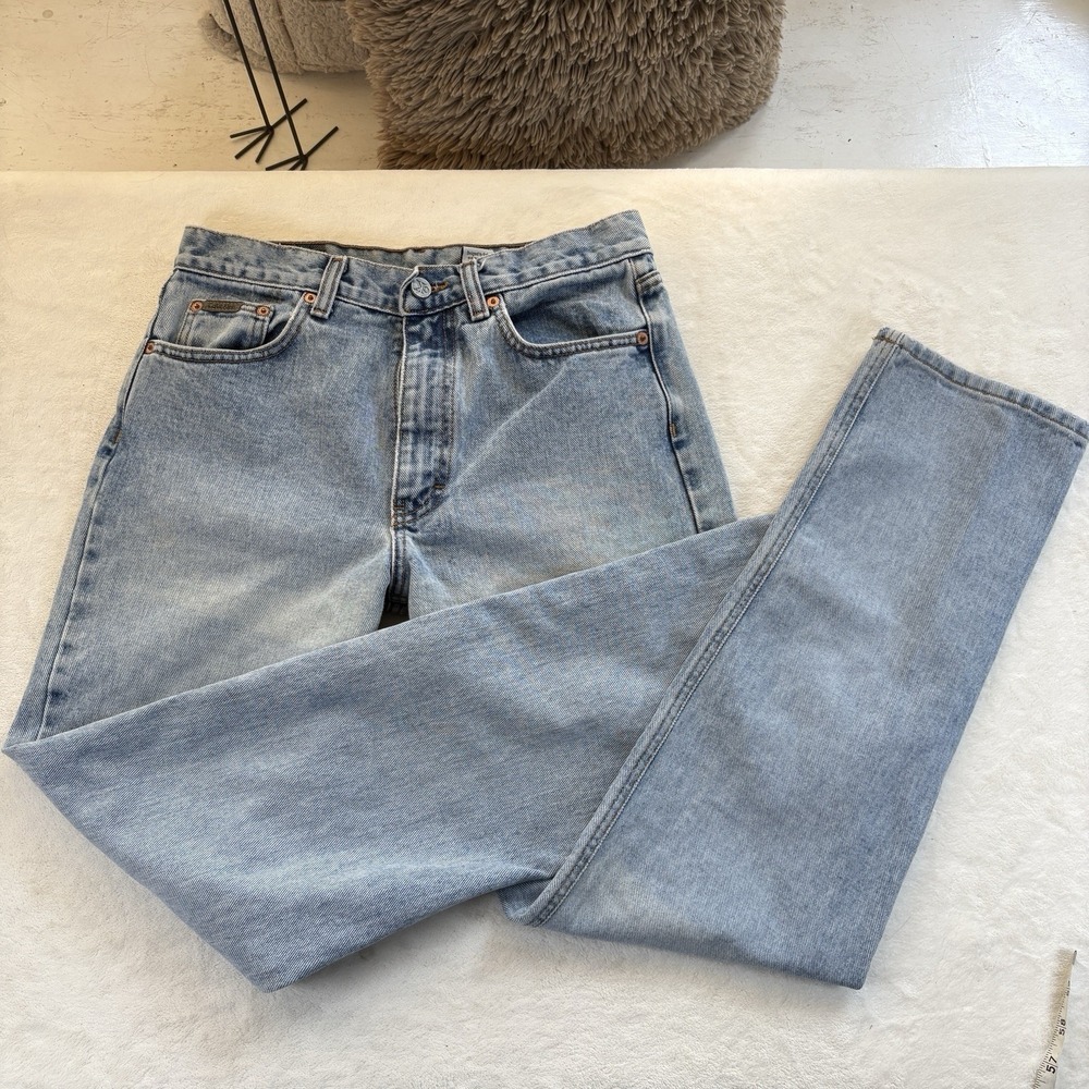Vtg 90s Calvin Klein High Rise Straight Leg Mom Jeansโ Womens 9x32 Made in USA